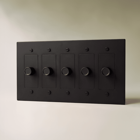 The Brass 3-Way Rotary Dimmer Switch (1 to 5 Gang) - Residence Supply