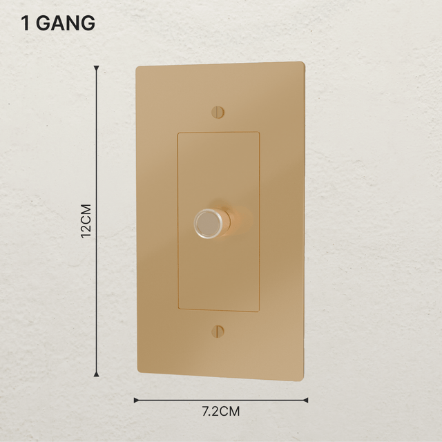 The Brass 3 - Way Rotary Dimmer Switch (1 to 5 Gang) - Residence Supply