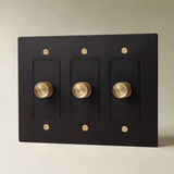 The Brass 3-Way Rotary Dimmer Switch (1 to 5 Gang) - Residence Supply