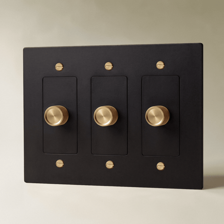 The Brass 3-Way Rotary Dimmer Switch (1 to 5 Gang) - Residence Supply