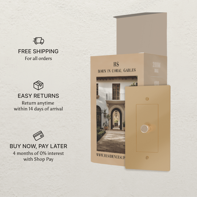 The Brass 3 - Way Rotary Dimmer Switch (1 to 5 Gang) - Residence Supply