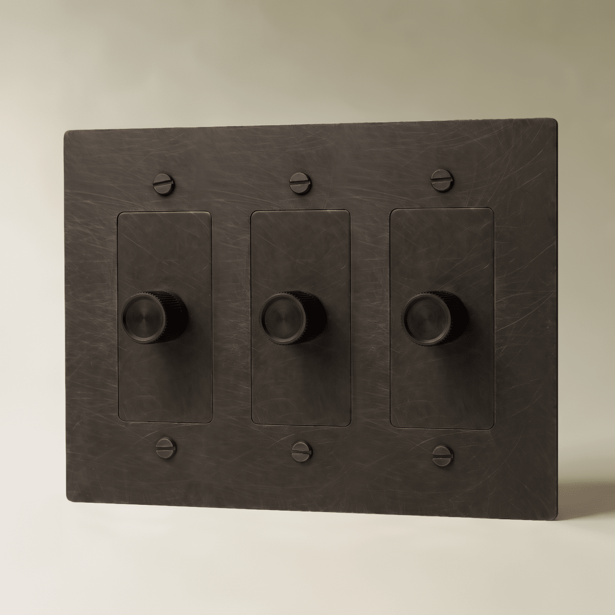 The Brass 3-Way Rotary Dimmer Switch (1 to 5 Gang) - Residence Supply
