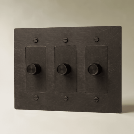 The Brass 3-Way Rotary Dimmer Switch (1 to 5 Gang) - Residence Supply