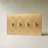 The Brass 3-Way Rotary Dimmer Switch (1 to 5 Gang) - Residence Supply
