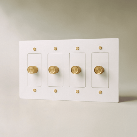 The Brass 3-Way Rotary Dimmer Switch (1 to 5 Gang) - Residence Supply