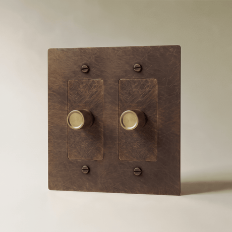The Brass 3-Way Rotary Dimmer Switch (1 to 5 Gang) - Residence Supply