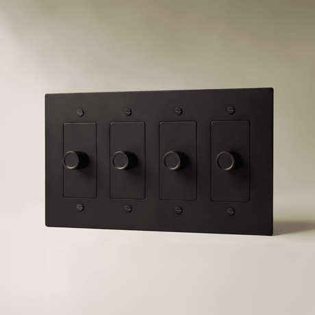 The Brass 3-Way Rotary Dimmer Switch (1 to 5 Gang) - Residence Supply