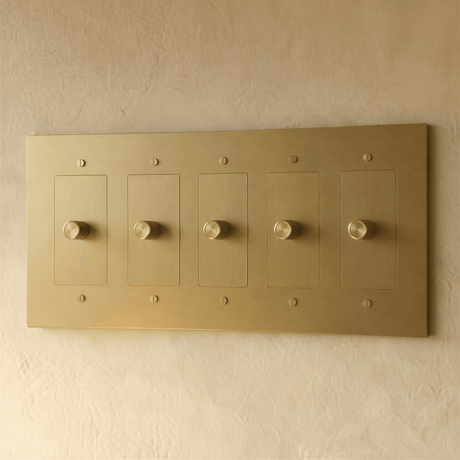 The Brass 3 - Way Rotary Dimmer Switch (1 to 5 Gang) - Residence Supply