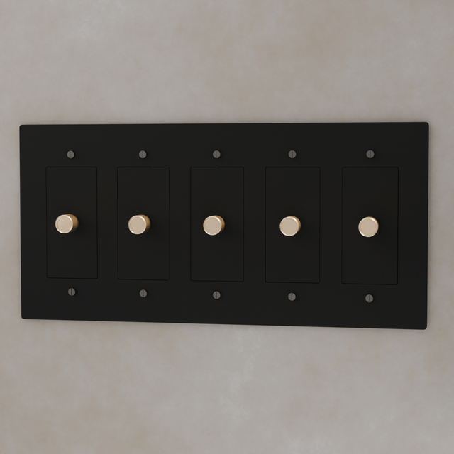 The Brass 3 - Way Rotary Dimmer Switch (1 to 5 Gang) - Residence Supply