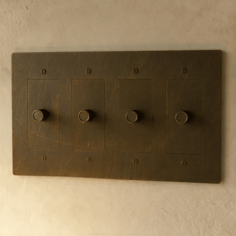 The Brass 3 - Way Rotary Dimmer Switch (1 to 5 Gang) - Residence Supply