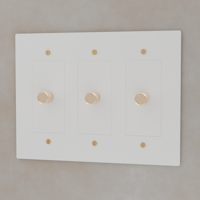 The Brass 3 - Way Rotary Dimmer Switch (1 to 5 Gang) - Residence Supply