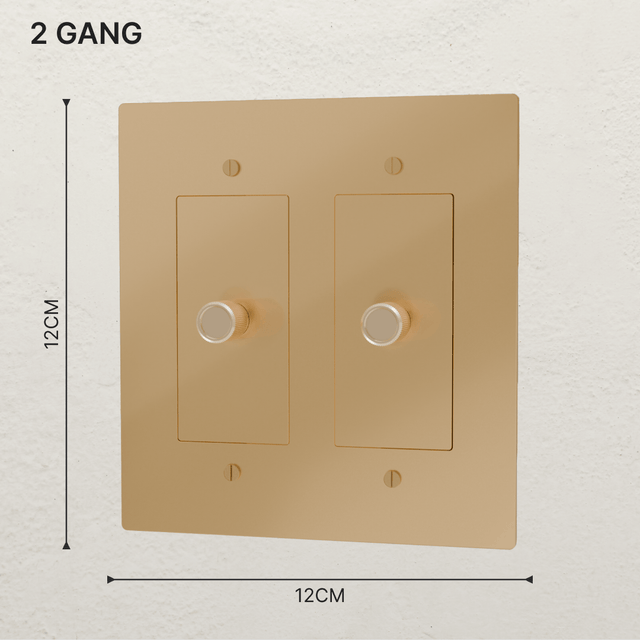The Brass 3 - Way Rotary Dimmer Switch (1 to 5 Gang) - Residence Supply