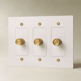 The Brass 3-Way Rotary Dimmer Switch (1 to 5 Gang) - Residence Supply