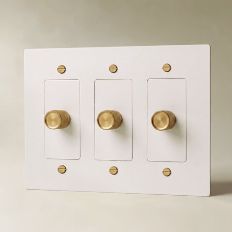 The Brass 3-Way Rotary Dimmer Switch (1 to 5 Gang) - Residence Supply