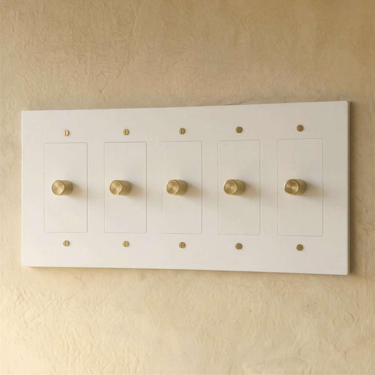 The Brass 3 - Way Rotary Dimmer Switch (1 to 5 Gang) - Residence Supply