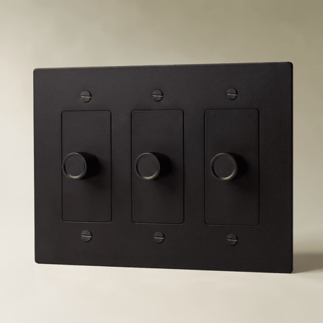 The Brass 3-Way Rotary Dimmer Switch (1 to 5 Gang) - Residence Supply