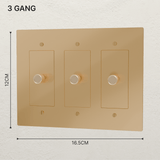 The Brass 3 - Way Rotary Dimmer Switch (1 to 5 Gang) - Residence Supply