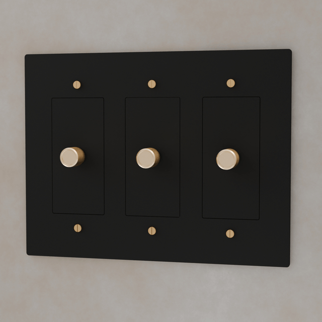 The Brass 3 - Way Rotary Dimmer Switch (1 to 5 Gang) - Residence Supply