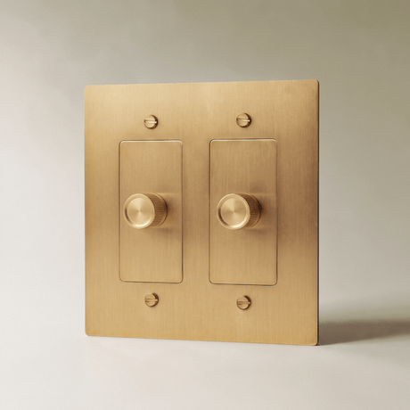 The Brass 3-Way Rotary Dimmer Switch (1 to 5 Gang) - Residence Supply