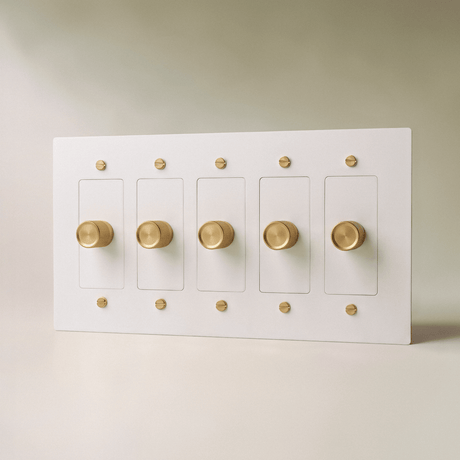 The Brass 3-Way Rotary Dimmer Switch (1 to 5 Gang) - Residence Supply