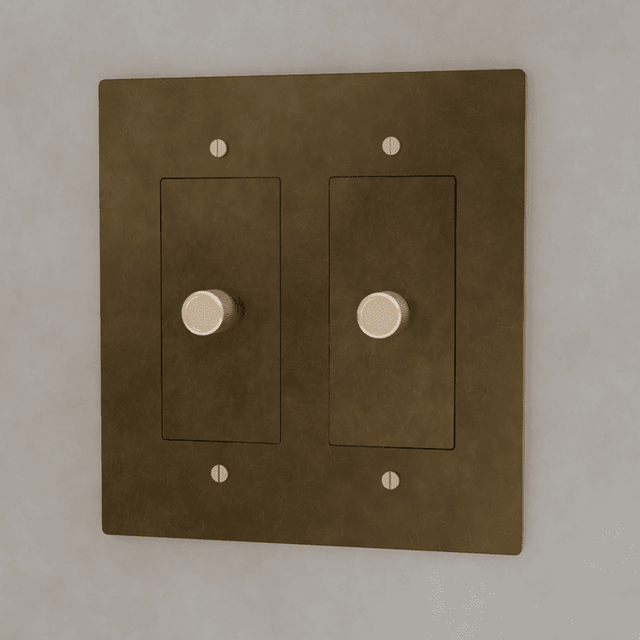 The Brass 3 - Way Rotary Dimmer Switch (1 to 5 Gang) - Residence Supply