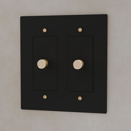 The Brass 3 - Way Rotary Dimmer Switch (1 to 5 Gang) - Residence Supply