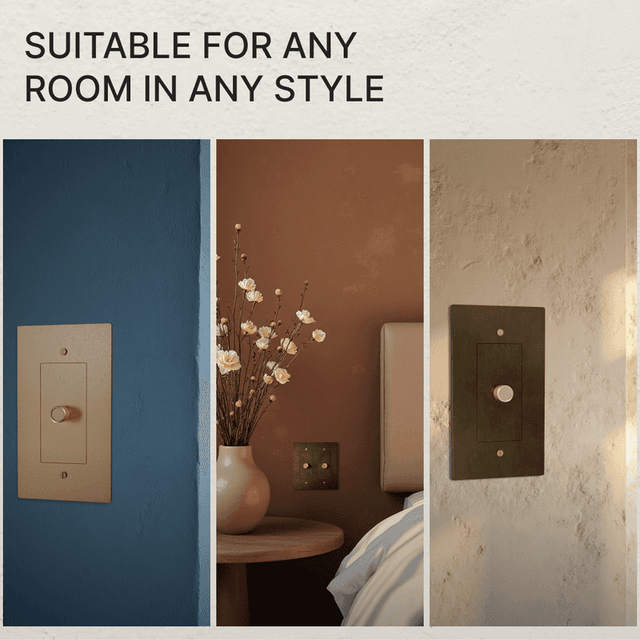 The Brass 3 - Way Rotary Dimmer Switch (1 to 5 Gang) - Residence Supply