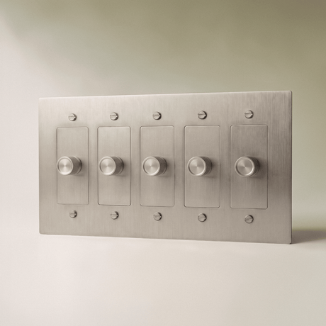 The Brass 3-Way Rotary Dimmer Switch (1 to 5 Gang) - Residence Supply