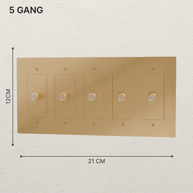 The Brass 3 - Way Rotary Dimmer Switch (1 to 5 Gang) - Residence Supply