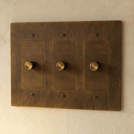 The Brass 3 - Way Rotary Dimmer Switch (1 to 5 Gang) - Residence Supply