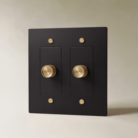 The Brass 3-Way Rotary Dimmer Switch (1 to 5 Gang) - Residence Supply