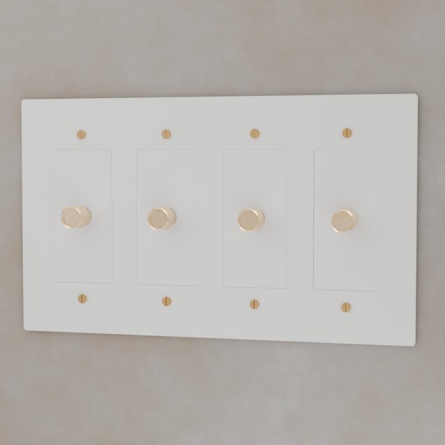 The Brass 3 - Way Rotary Dimmer Switch (1 to 5 Gang) - Residence Supply