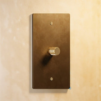 The Brass 3 - Way Rotary Dimmer Switch (1 to 5 Gang) - Open Box - Residence Supply