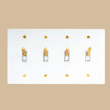The Architectural Brass 4-Way Toggle Switch (1 to 5 Gang) - Open Box