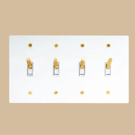 The Architectural Brass Toggle Switch (1 to 5 Gang) - Open Box