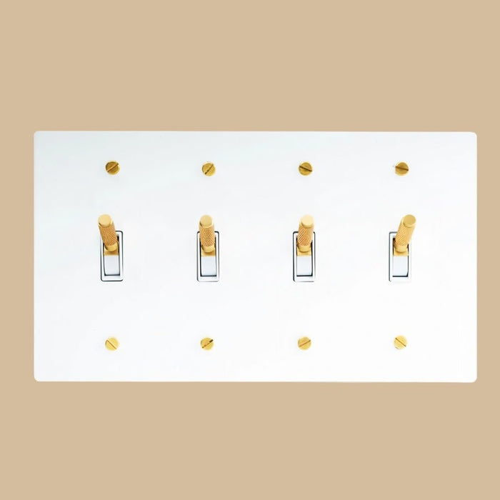 The Brass 4 - Way Toggle Switch (1 to 5 Gang) - Residence Supply