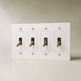 The Brass 4-Way Toggle Switch (1 to 5 Gang) - Residence Supply