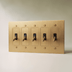 The Brass 4-Way Toggle Switch (1 to 5 Gang) - Residence Supply