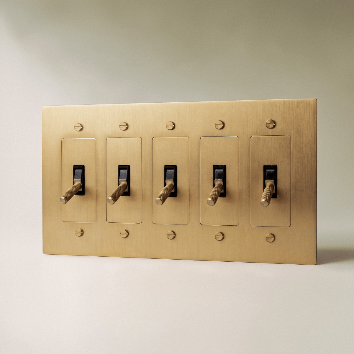 The Brass 4-Way Toggle Switch (1 to 5 Gang) - Residence Supply