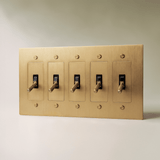 The Brass 4-Way Toggle Switch (1 to 5 Gang) - Residence Supply