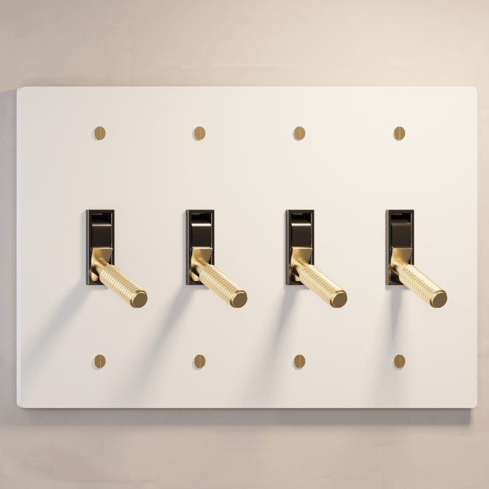 The Brass 4 - Way Toggle Switch (1 to 5 Gang) - Residence Supply