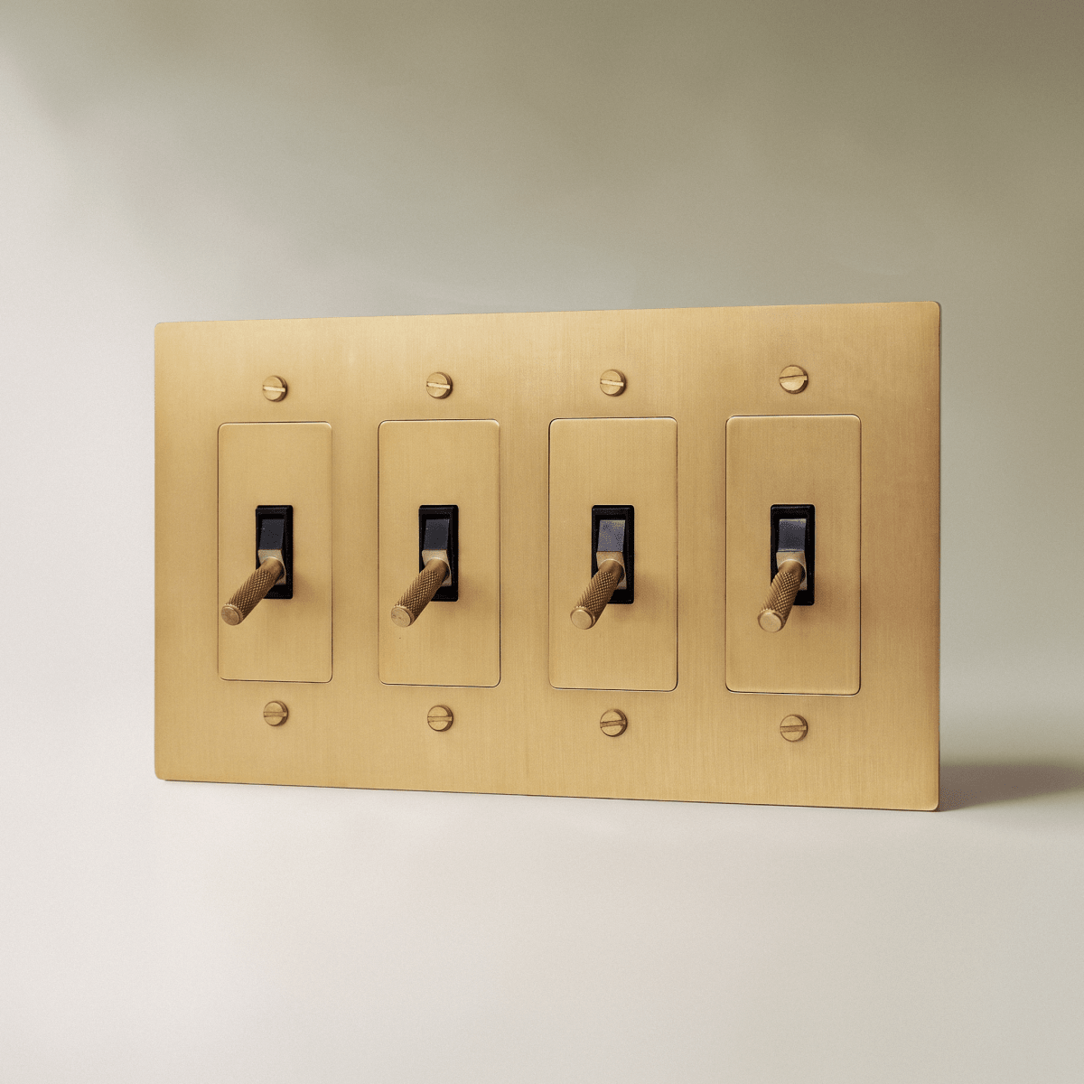 The Brass 4-Way Toggle Switch (1 to 5 Gang) - Residence Supply