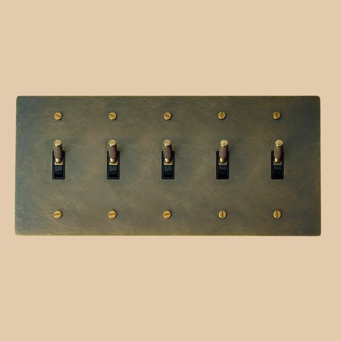 The Brass 4 - Way Toggle Switch (1 to 5 Gang) - Residence Supply