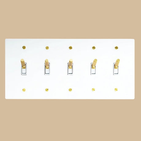 The Architectural Brass Toggle Switch (1 to 5 Gang) - Open Box