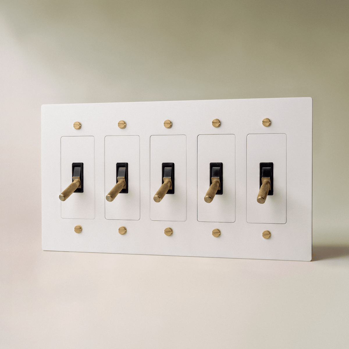 The Brass 4-Way Toggle Switch (1 to 5 Gang) - Residence Supply
