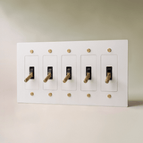 The Brass 4-Way Toggle Switch (1 to 5 Gang) - Residence Supply