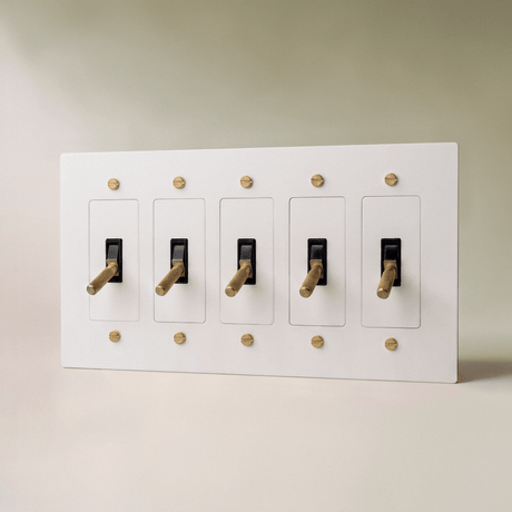 The Brass 4-Way Toggle Switch (1 to 5 Gang) - Residence Supply