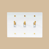 The Architectural Brass 4-Way Toggle Switch (1 to 5 Gang) - Open Box