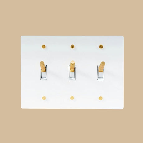 The Architectural Brass Toggle Switch (1 to 5 Gang) - Open Box