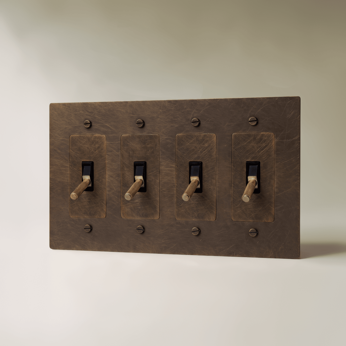 The Brass 4-Way Toggle Switch (1 to 5 Gang) - Residence Supply